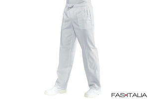 Pantalone con elastico bianco cotone